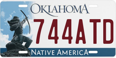 OK license plate 744ATD