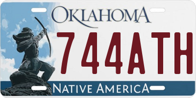 OK license plate 744ATH