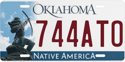 OK license plate 744ATO