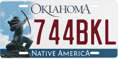 OK license plate 744BKL