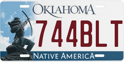OK license plate 744BLT