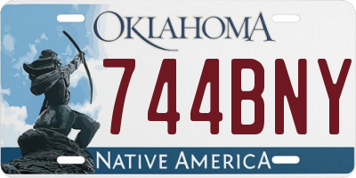 OK license plate 744BNY