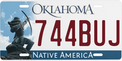 OK license plate 744BUJ