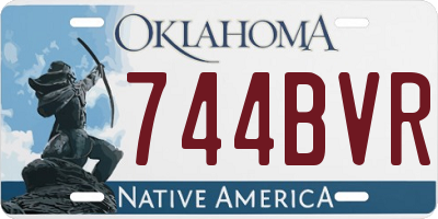 OK license plate 744BVR