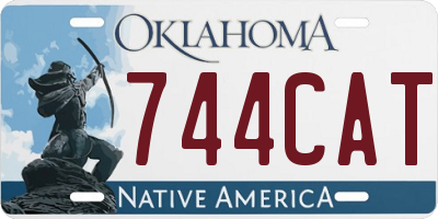 OK license plate 744CAT