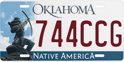 OK license plate 744CCG