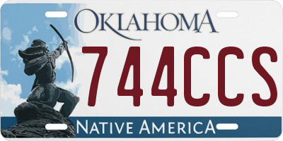 OK license plate 744CCS