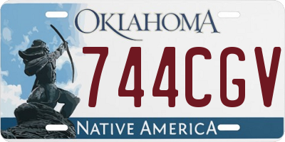OK license plate 744CGV