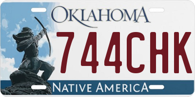 OK license plate 744CHK
