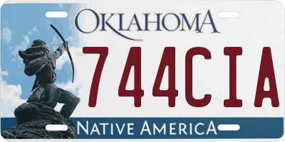 OK license plate 744CIA
