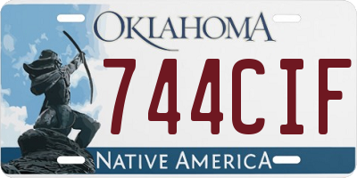 OK license plate 744CIF