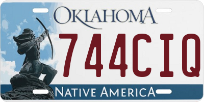 OK license plate 744CIQ