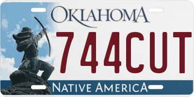 OK license plate 744CUT