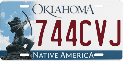 OK license plate 744CVJ