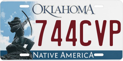 OK license plate 744CVP