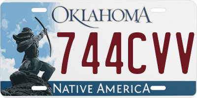 OK license plate 744CVV