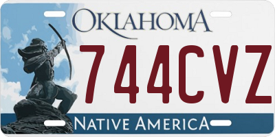 OK license plate 744CVZ