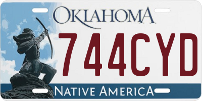 OK license plate 744CYD