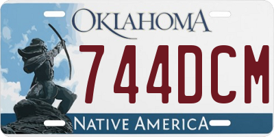 OK license plate 744DCM