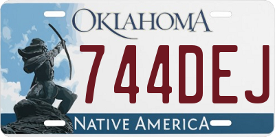 OK license plate 744DEJ