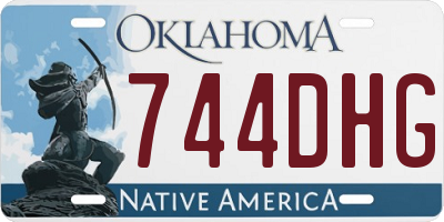 OK license plate 744DHG