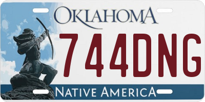 OK license plate 744DNG