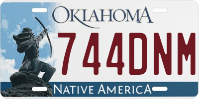 OK license plate 744DNM