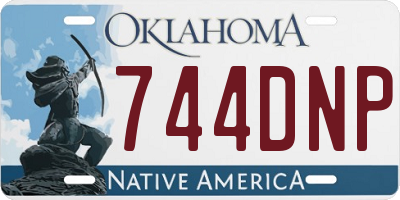 OK license plate 744DNP