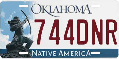 OK license plate 744DNR