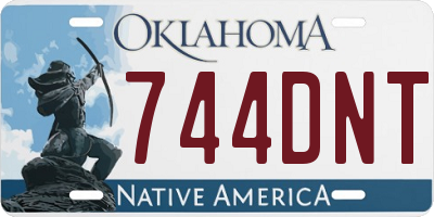 OK license plate 744DNT