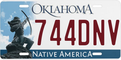 OK license plate 744DNV