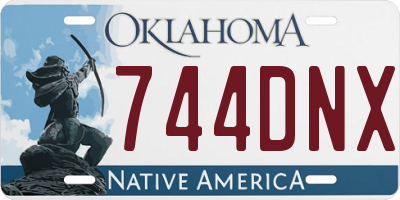 OK license plate 744DNX