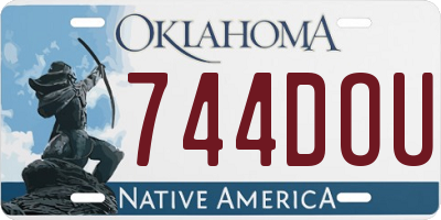 OK license plate 744DOU