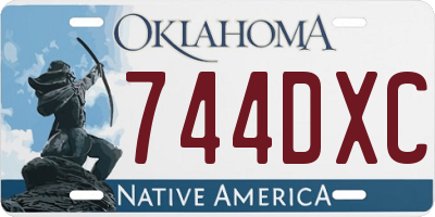 OK license plate 744DXC