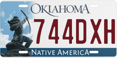 OK license plate 744DXH