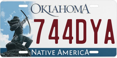OK license plate 744DYA