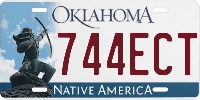OK license plate 744ECT