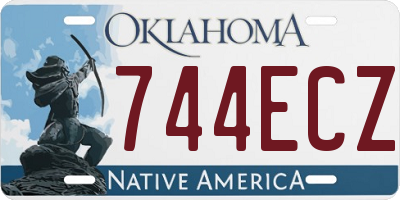 OK license plate 744ECZ