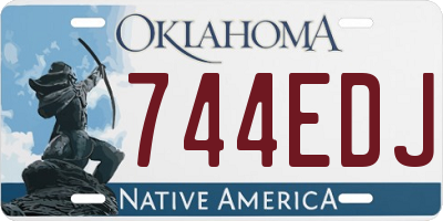OK license plate 744EDJ