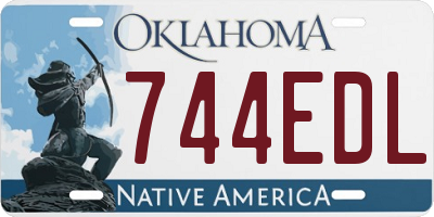 OK license plate 744EDL