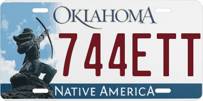 OK license plate 744ETT