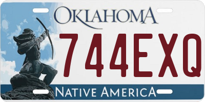 OK license plate 744EXQ