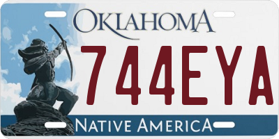 OK license plate 744EYA