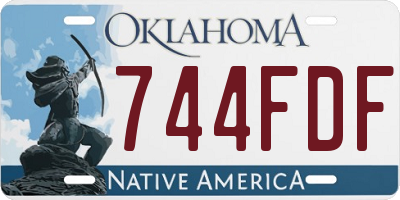 OK license plate 744FDF