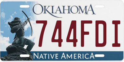 OK license plate 744FDI