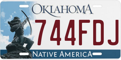 OK license plate 744FDJ
