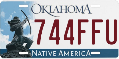 OK license plate 744FFU