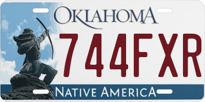 OK license plate 744FXR