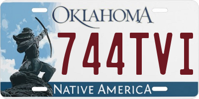 OK license plate 744TVI