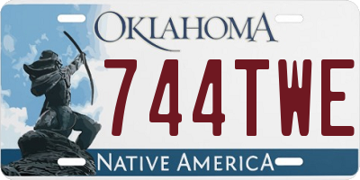 OK license plate 744TWE